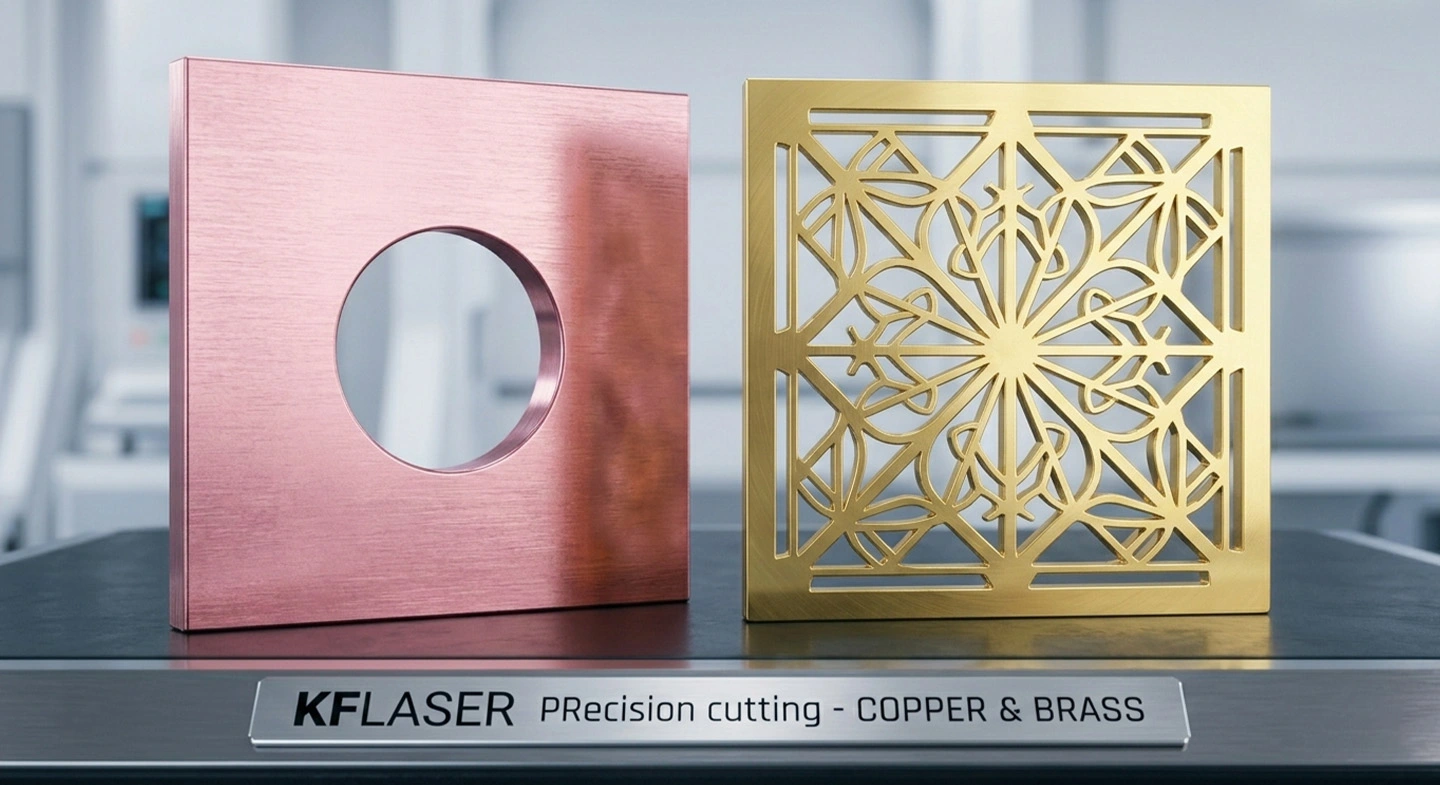 Comparison of Copper Laser Cutting results between pure purple copper and H62 brass plates.