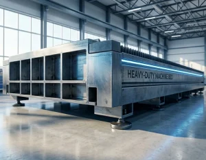 A high-performance heavy-duty machine bed acting as the foundation for fiber laser precision.